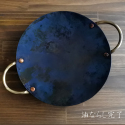 【受注制作】鉄製フライパンディッシュ（ラウンド）厚み2.3mm 15枚目の画像