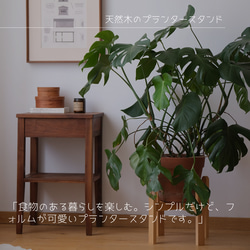 受注生産 職人手作り プランタースタンド 鉢植えスタンド インテリア 無垢材 天然木 家具 北欧 木製雑貨 LR2018 2枚目の画像