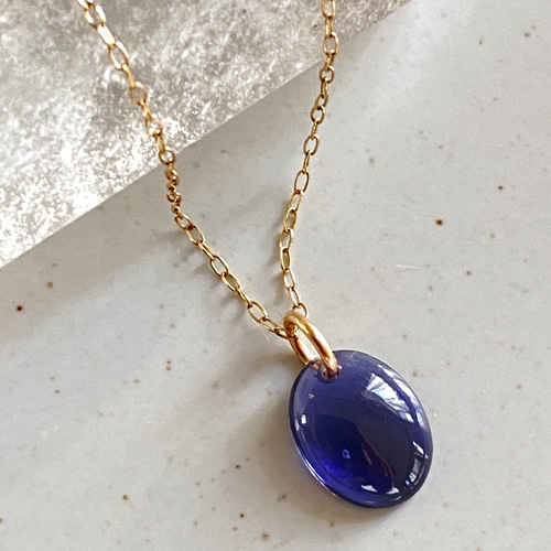 ♢くぴっちょページです♢K18 アイオライト ネックレスチャーム ♢くぴっちょページです♢K18 アイオライト ネックレスチャーム