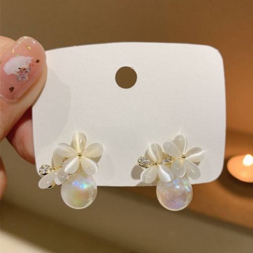 大人の花×パールピアス 春ピアス パールピアス 清楚 入学式 卒園式 