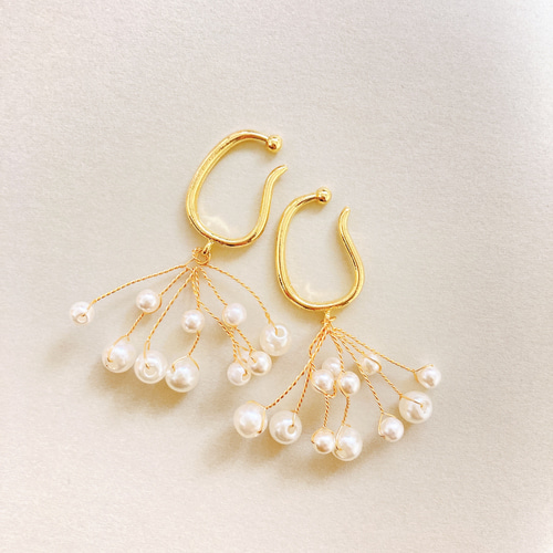 ハンドメイドイヤリング ピアス イヤリング・ノンホールピアス