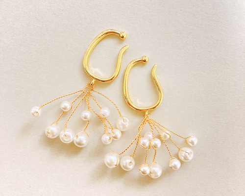 ハンドメイドイヤリング ピアス イヤリング・ノンホールピアス