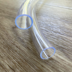 透明ホース　チューブ　無色クリア　PPバンドのプラかご　持ち手　ハンドメイド 2枚目の画像