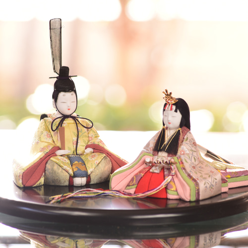 楽天市場】雛人形 コンパクト 木目込み飾り ゆかり作 遊美 五人