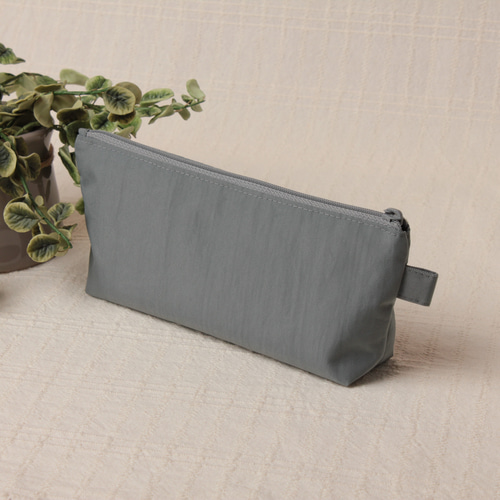 ペンケース【グレー】 撥水加工 ナイロン ポーチ マルチケース ペン
