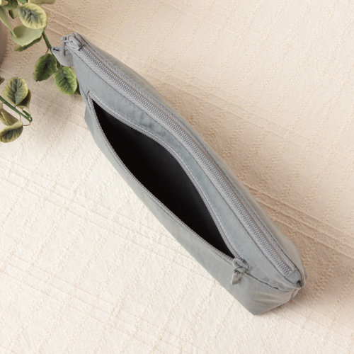 ペンケース【グレー】 撥水加工 ナイロン ポーチ マルチケース ペン