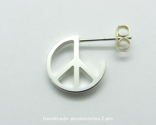 Bijou de M ピースマークピアス(片耳用) 新品未使用 08576a72e86b53d659be48643964a7