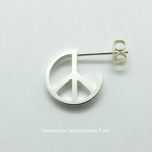 受注生産商品 片耳/片耳 ピースマークピアス シルバー925 ピアス