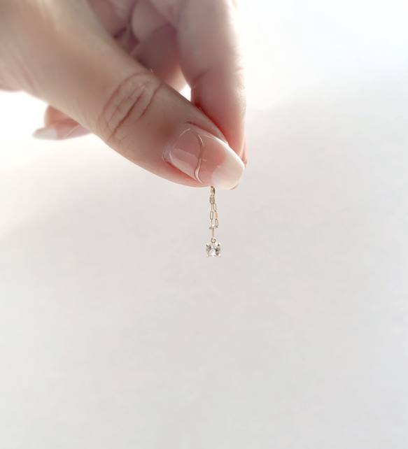 【モルガナイト】新⭐︎4月誕生石✴︎2way K10YG New Simple Necklace 3枚目の画像