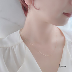【モルガナイト】新⭐︎4月誕生石✴︎2way K10YG New Simple Necklace 8枚目の画像