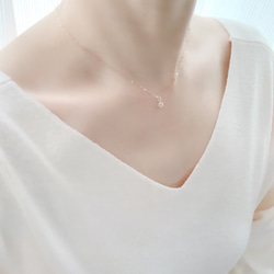 【モルガナイト】新⭐︎4月誕生石✴︎2way K10YG New Simple Necklace 2枚目の画像