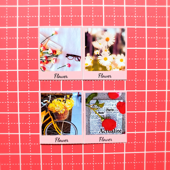 Flower 花 ポラロイド フレークシール 3枚目の画像