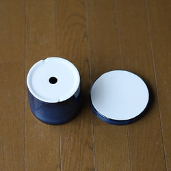 青色の陶器の植木鉢 (つやあり) (ずんどうタイプ) 5枚目の画像