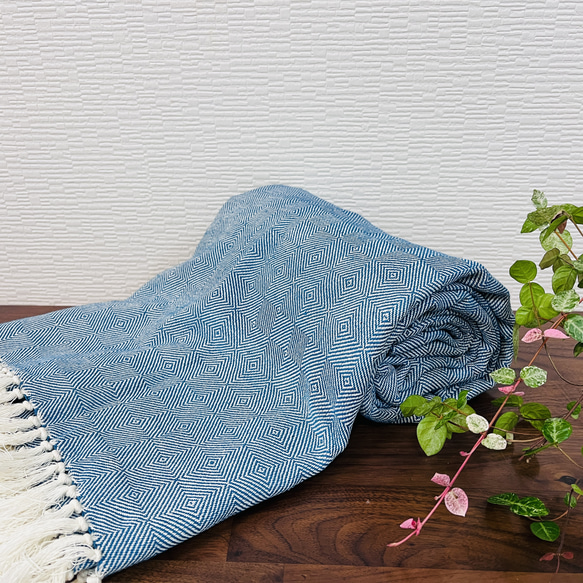 マルチカバー ダイアモンド【ターコイズブルー】 カーペット・絨毯