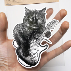 MANEKU-NEKO ポスター　ギター猫 トラ猫ミュージシャン クリップアート - エレキギター ネコ科の
