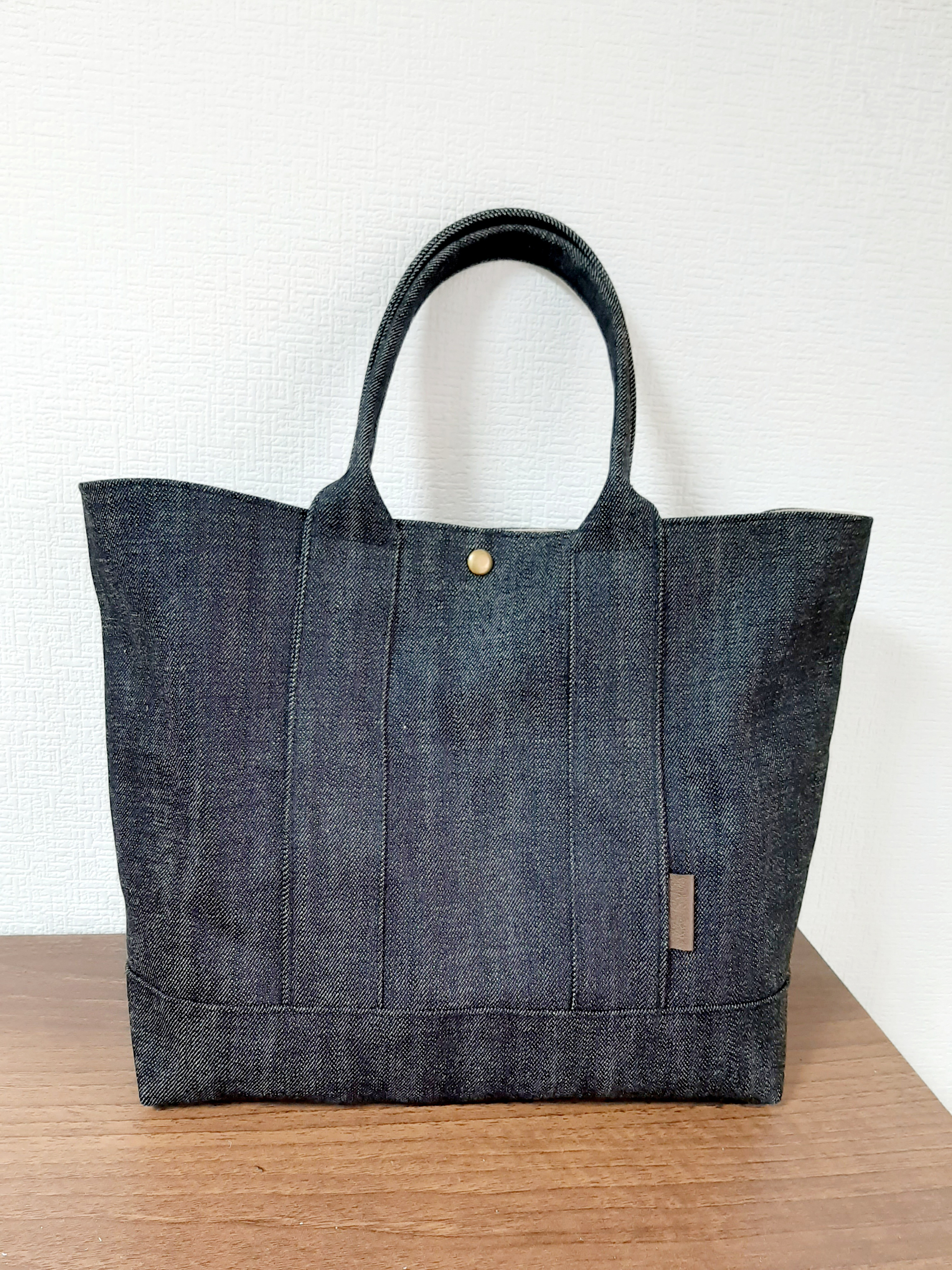 オリジナル限定ハンドメイド　トートバッグ　ゴルフバッグ　大型バッグ　ダメージデニム綿布★未使用格安！