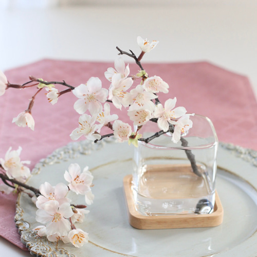 ⭐︎新作⭐︎ 心惹かれる桜 木製トレー付きインテリアフラワー