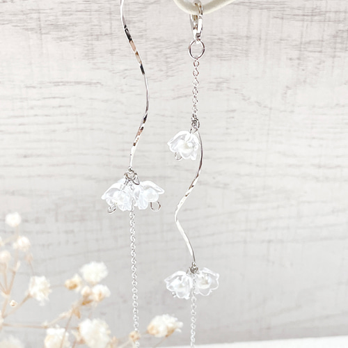 ♪❤️ 鈴蘭スズランパールガラスビーズマスクチェーンメガネチェーン