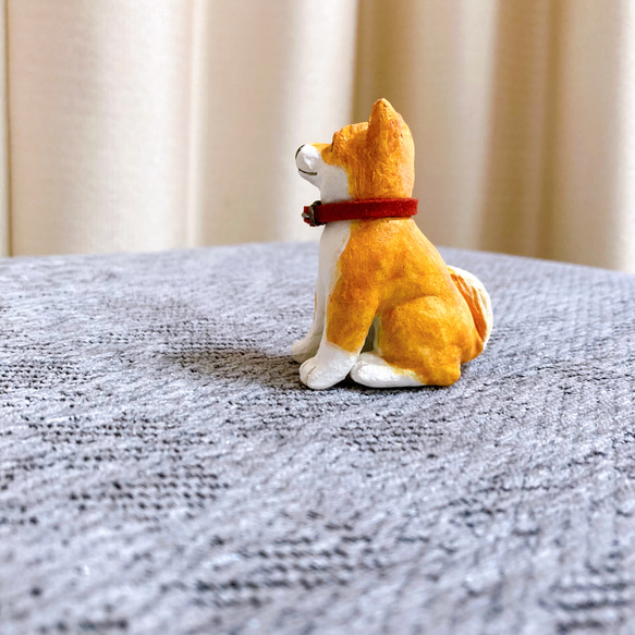 柴犬　ミニチュア　犬　置物　フィギュア　オブジェ　粘土 4枚目の画像