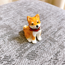 柴犬　ミニチュア　犬　置物　フィギュア　オブジェ　粘土 6枚目の画像