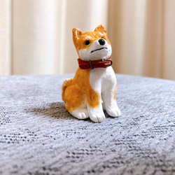 柴犬　ミニチュア　犬　置物　フィギュア　オブジェ　粘土 2枚目の画像