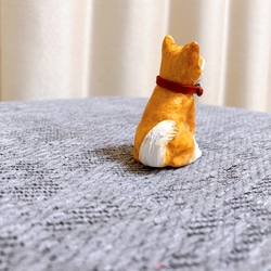 柴犬　ミニチュア　犬　置物　フィギュア　オブジェ　粘土 8枚目の画像