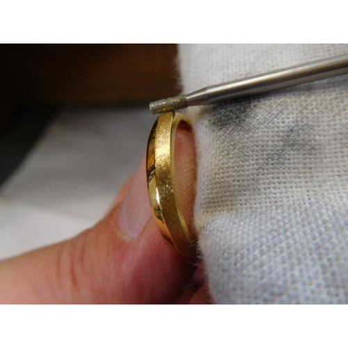 鍛造 結婚指輪 純金 24金 k24 メビウス リング 幅3mm 鏡面＆マット