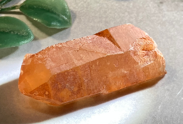 レシーバー　タンジェリンクォーツ　蜜柑水晶　原石　ポイント　ラフストーン レシーバー タンジェリンクォーツ 蜜柑水晶 原石 ポイント ラフ