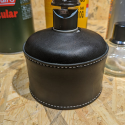 栃木レザー OD缶カバー 250用 ブラック 3枚目の画像