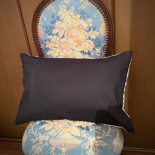 フランス トワルドジュイ 100％リネン シノワズリ柄 MESANGE(ブラック