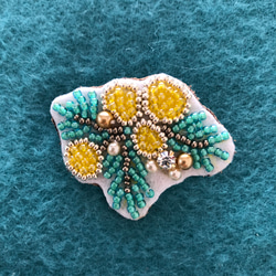 ミモザ ビーズ 刺繍 ブローチ ハンドメイドアクセサリー 楽天市場】チリア 田川啓二 ミモザのブローチキット : 田川啓二