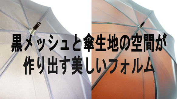 サイレントアンブレラ　ひまわり　降雨騒音低減　雨晴兼用　傘　日本製　職人手作り　丸安洋傘　ＳUDVF　ブル－ 17枚目の画像