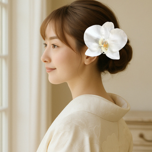 本物みたい 大きめ約11㎝ 胡蝶蘭 増量可 卒業式 髪飾り 結婚式 成人式