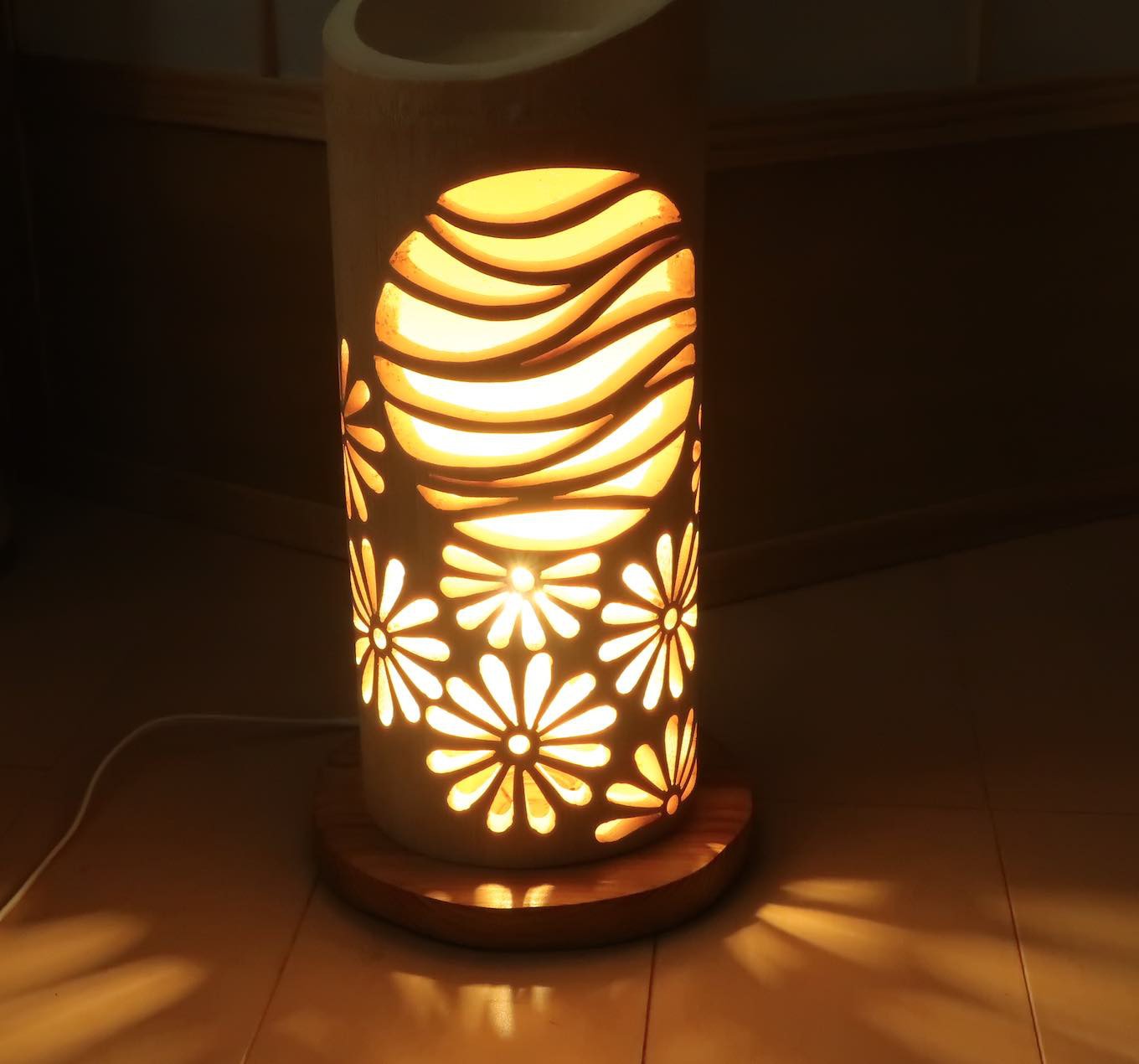 竹灯り・竹あかり・竹灯籠・竹灯篭・竹ランプ   ～～ 癒しの灯り★月華花★～～