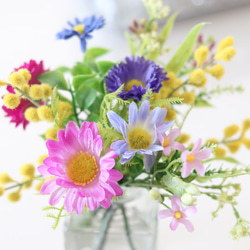 【creema限定　数量限定】枯れないこぼれない　ミモザと野の花のウォーターアレンジ　 3枚目の画像