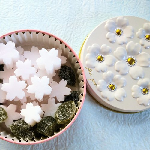 Creema限定『桜ハンドメイド2025』水菓子「寒氷」可愛い缶にお入れし 