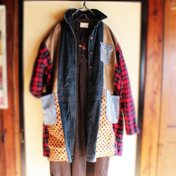 ○衣替えセール○SAYOCAFE＋R/デザインパッチワークジャケット②