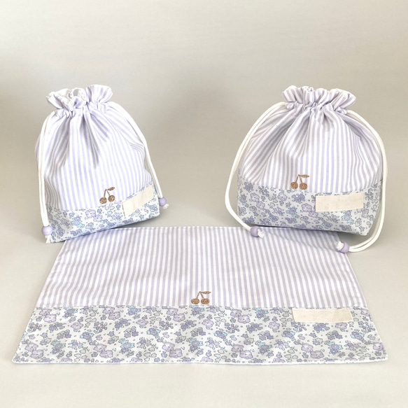 入学3点セット&お弁当袋、コップ袋