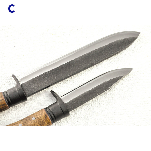 晶之作 土佐鍛『山人ver.3』三丁差セット(A~C型) 『選べる剣鉈』＋『渓流刀』＋『小刀』 11枚目の画像