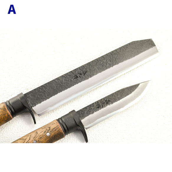 晶之作 土佐鍛『山人ver.3』三丁差セット(A~C型) 『選べる剣鉈』＋『渓流刀』＋『小刀』 4枚目の画像