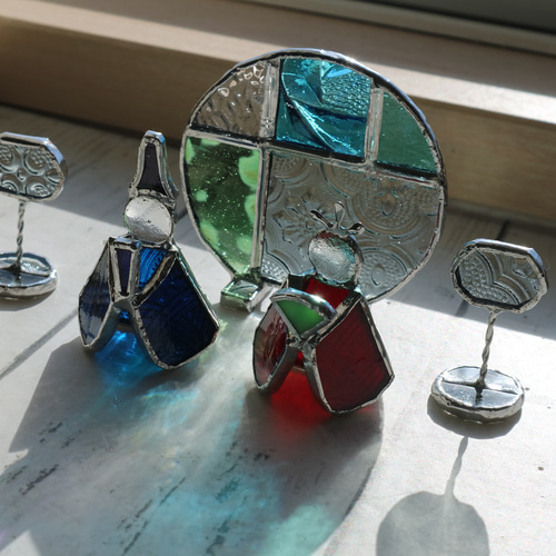 ステンドグラス・小さなお雛様(受注制作) ひな人形・雛飾り kiku 通販