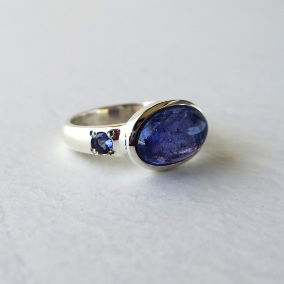 タンザナイトSVオープンリング-a Tanzanite free size ring 2枚目の画像