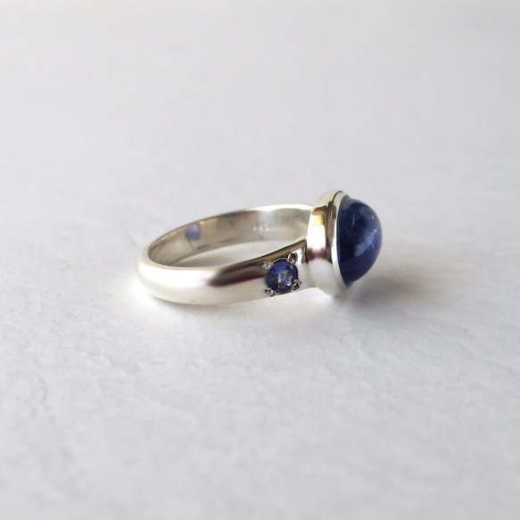 タンザナイトSVオープンリング-a Tanzanite free size ring 5枚目の画像