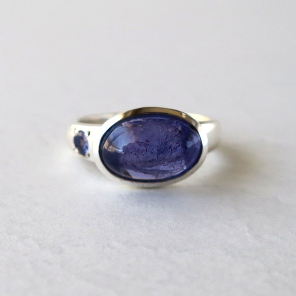 タンザナイトSVオープンリング-a Tanzanite free size ring 1枚目の画像