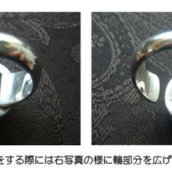 タンザナイトSVオープンリング-a Tanzanite free size ring 7枚目の画像