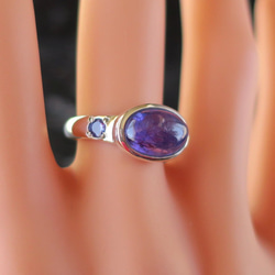 タンザナイトSVオープンリング-a Tanzanite free size ring 6枚目の画像