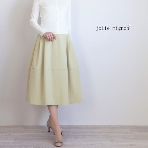 オールシーズン対応◎】ポケット付きタックフレアスカート【ロング丈