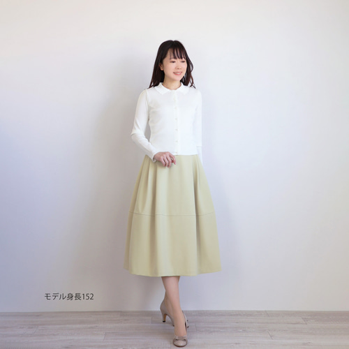 春フォーマルにも◎】ポケット付きタックフレアスカート【ロング