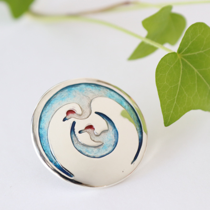 【受注制作】シルバー925 ヘアアクセ コンチョ 「百の字」