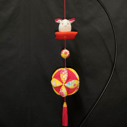 吊るし飾り】メジロと桜の吊るし飾り その他置物 Craft-House-Risuky